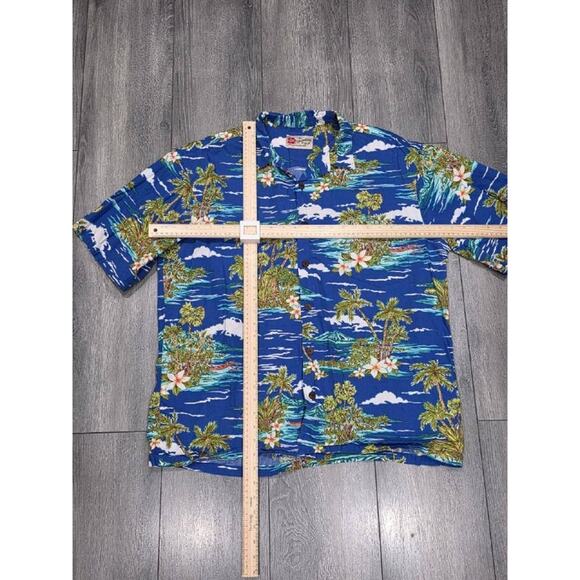 Vintage Hilo Hattie The Hawaiian Original Shirt size XL Blue A004173 - Picture 2 of 7